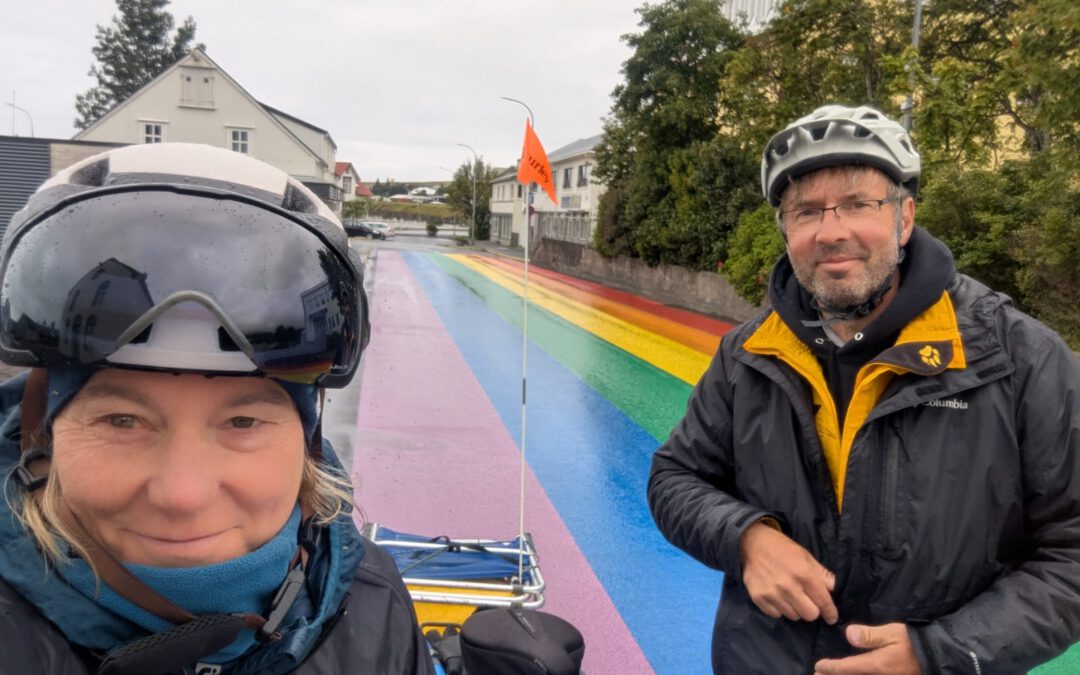 Grey, green, and large ships: On the way to Akureyri